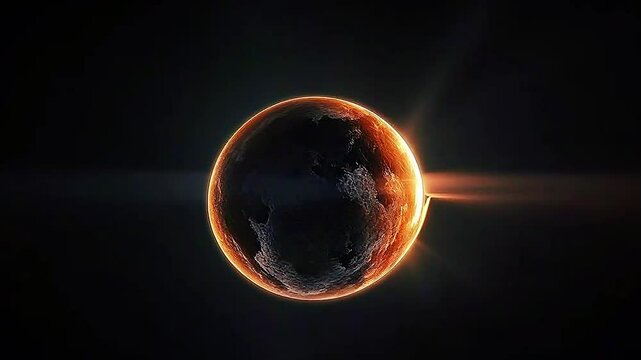 Galaxy Version of eclipse sun in pararel World realistis and slow ,ai generatif