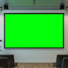 Ai Generate empty stage with spotlights for exhibit