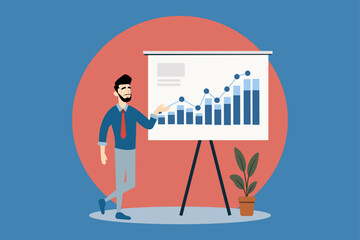 Professional man making a hand gesture, suitable for explaining, pitching, or giving public talks.