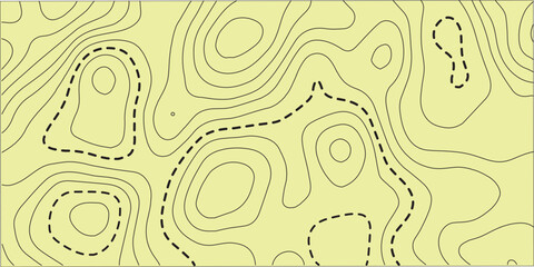 Green yellow abstract topographic map contour, lines Pattern background. Topographic map and landscape terrain texture grid. Wavy banner and color geometric form. 