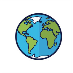 Fototapeta premium World Geography Icon 세계 지리 아이콘