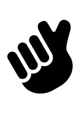 Hand gesture forming a small heart, Korean finger heart symbol.
Minimalist illustration of a hand making a popular love sign.
Stylized fingers showing affection, commonly used in pop culture.
