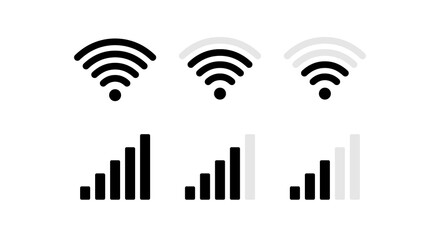Internet or wifi signal icon, isolated on white background