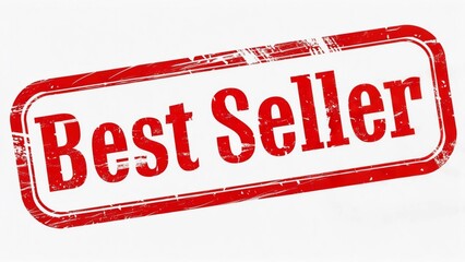 Grunge-style red “Best Seller” stamp on ideal for promotions, marketing, or product highlights.