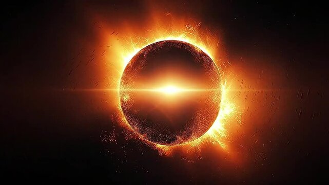 Galaxy Version of eclipse sun in pararel World realistis and slow ,ai generatif