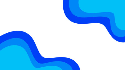 Blue gradient wave element with transparent background suitable for presentation templates