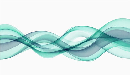 Abstract blue wave and smoke design with smooth flowing lines and futuristic pattern background