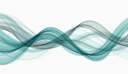 Abstract blue wave and smoke design with smooth flowing lines and futuristic pattern background