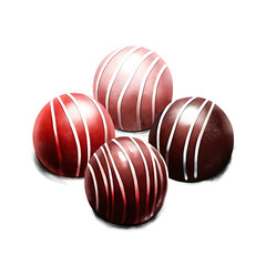 Watercolor minimal pattern of assorted chocolates