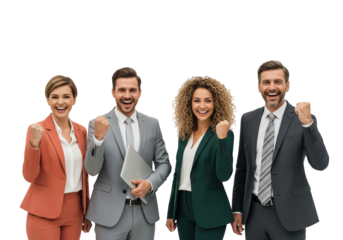 group of business people isolated