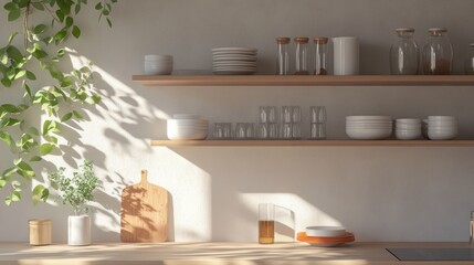 Modern Kitchen with Sunlight