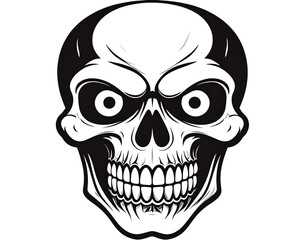 Fototapeta premium Firefly_ghoulish face isolated on a transparent background, generative ai