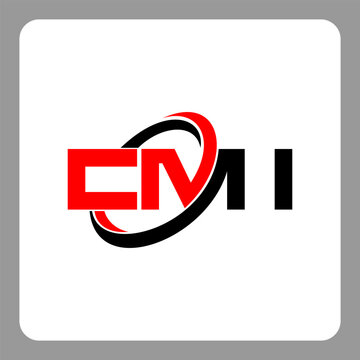 CMI logo. CMI letter. CMI letter logo design. Initials CMI logo linked with circle and uppercase monogram logo. Modern Red and Black Initials Logo for Corporate, CMI typography for technology,
