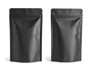 Two black foil pouches