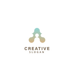 logo abstract ,simple design. soft color.trendy.vector eps 10