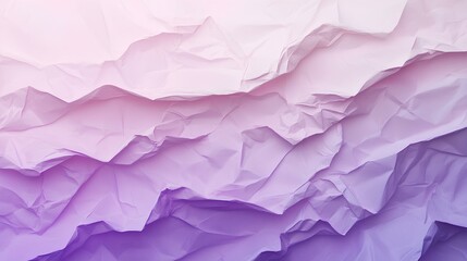 Purple Crumpled Paper Texture: Abstract background of gradient purple crumpled paper, showing texture and folds. Perfect for design projects needing a soft, elegant feel.