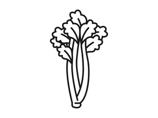 Celery  icon. Fruits and vegetables outline icon. Simple vector illustration in modern thin line style.