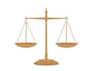 Firefly_Isolated handheld vintage bronze balance scale for fairness and justice conceptual 