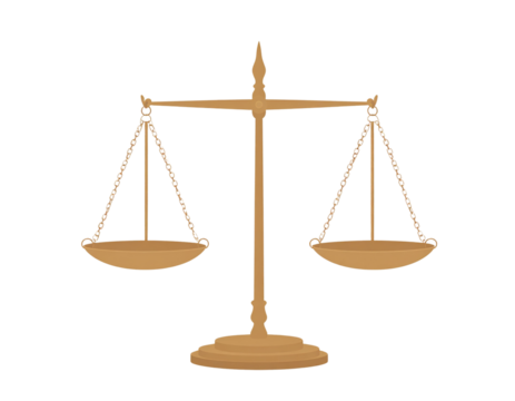 Firefly_Isolated handheld vintage bronze balance scale for fairness and justice conceptual 