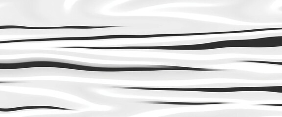 Abstract seamless black and white wavy distorted lines horizontal pattern texture background, horizontal, wallpaper