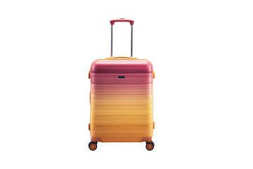 Colorful ombre suitcase, travel bag, vacation