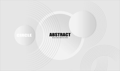 Abstract white background with grey circle rings. Digital future technology concept. For live music. Modern. Vector illustration