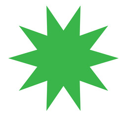 green star shape