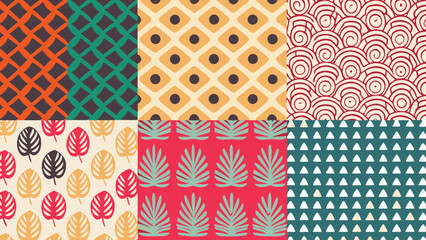 Tropical Palm and Monstera Seamless Vector Pattern in Earth Tones for Summer Fashion & Packaging