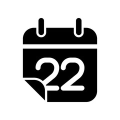 Fototapeta premium Calendar icon design template SVG