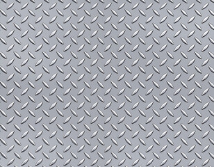 Embossed Diamond Plate Metal Texture, Seamless Vector Pattern, isolated on transparent background PNG