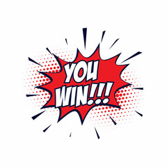 Comic style you win competition background play giveaway contest