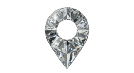 Diamond Map Pointer Luxury Gps Icon