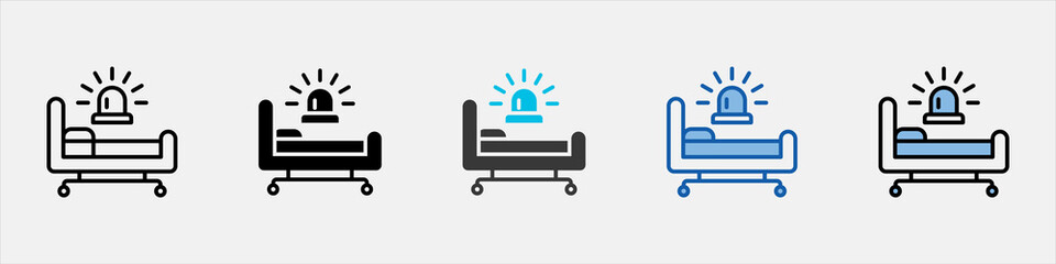 Emergency Room Icon Pack Multistyle Illustration