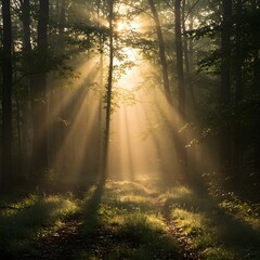 Obraz premium morning in the woods