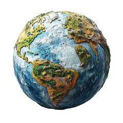 3D Earth graphics on a blank background, PNG format
