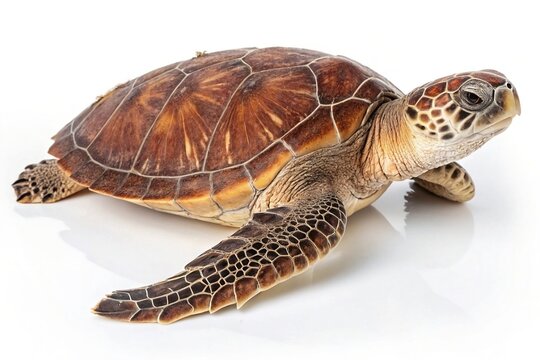 Ultra Realistic Isolated Turtle Shell on White Background
