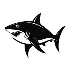 Obraz premium shark cartoon isolated on white