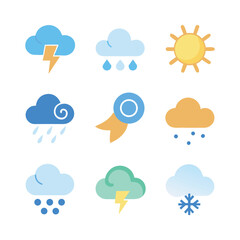 Obraz premium weather icons set