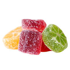 sour candy on transparent background