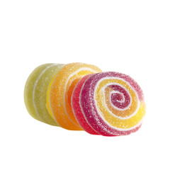 sour candy on transparent background
