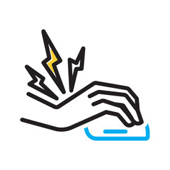Vector multi color icon for Carpal tunnel