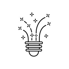 WebInspiration line icon. Continuous one line with curl. Creativity pencil sign. Graphic art symbol. Inspiration single outline ribbon. Loop curve pattern. Vector