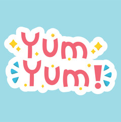Yummy Vector for Delicious Food Reactions, Stickers, and Menu Graphics