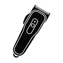Black and White Hair Clipper Illustration for Barber Shop Use