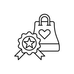 The icon depicts a bag and a star.