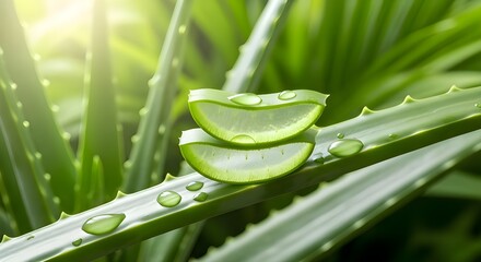 Fresh Aloe Vera Plant with Slices for Natural Skincare
Close-up of Aloe Vera: Healing Plant for Health and Beauty
Green Aloe Vera Leaves and Cut Sections for Medicinal Use