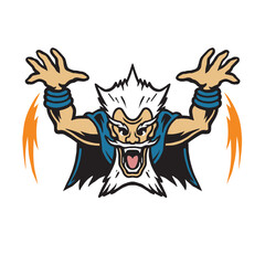 angry granpha illustrations for sport logo