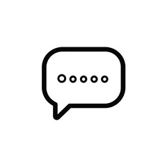 Naklejka premium Black Chat Bubble with Dots on Transparent Background for Communication