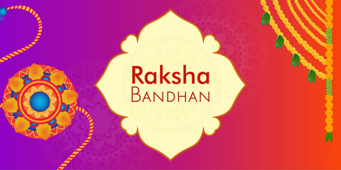 Happy Raksha Bandhan Sticker Greeting  celebration banner, poster or creative card design, vector, Template Design Illustration