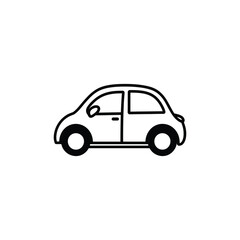 Fototapeta premium Black outlines car design on a transparent backdrop, Auto illustration, Vehicle